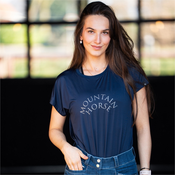 2025 Mountain Horse Womens Active Loose Tee 455104 - Navy